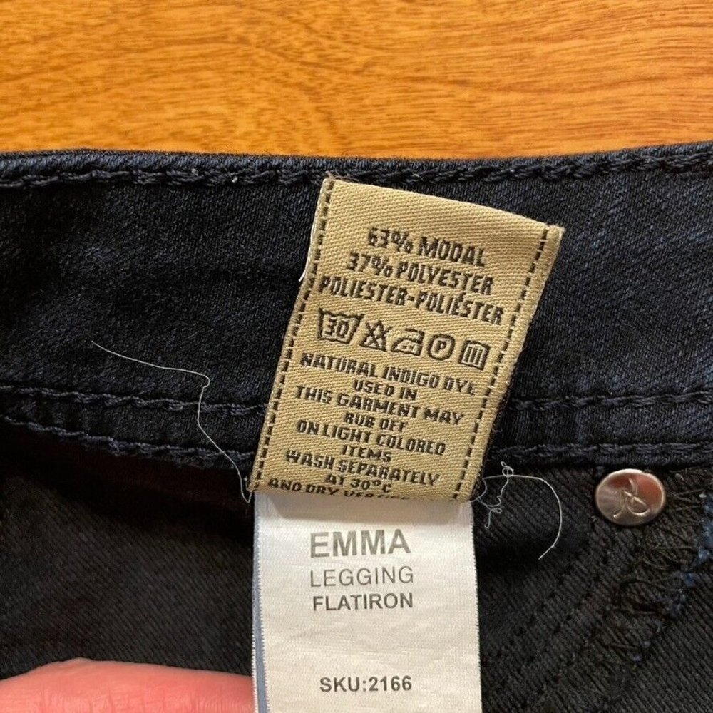 DL1961 Emma Legging Skinny Jeans Flatiron Dark Blue Stretchy - Picture 11 of 12